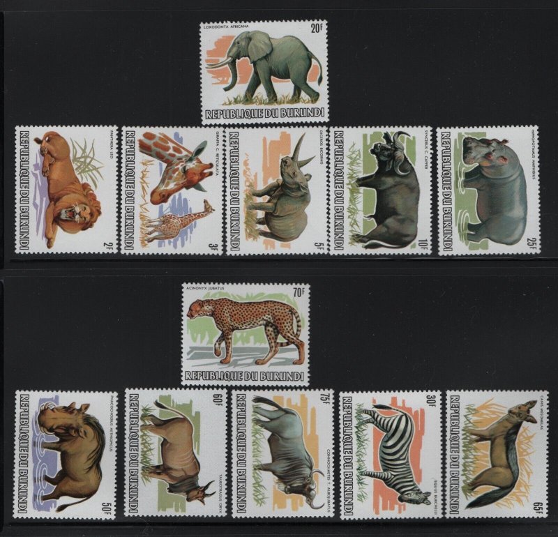 Burundi Scott #'s 589-600 VF OG never hinged nice color cv $ 188 ! see pic !