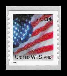 PCBstamps  US #3550A 34c United We Stand, coil, MNH, (19)