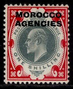 MOROCCO AGENCIES EDVII SG37, 1s dull green & carmine, M MINT. Cat £26.