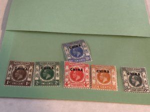 Great Britain China Offices Scott #1-6 unused OG LH