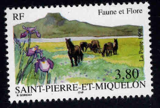 St. Pierre & Miquelon Scott 661 MNH** Horse  stamp
