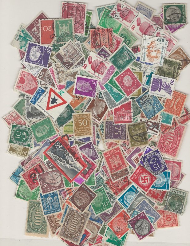 COLLECTION LOT # L5 GERMANY 156gr ABOUT 2300 STAMPS FREE H & S