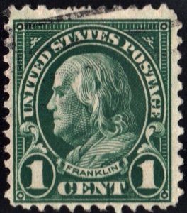 SC#552 1¢ Franklin (1923) Used