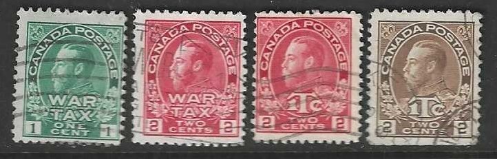 Canada MR1-2, MR3-4  Used  21SC:$1.50