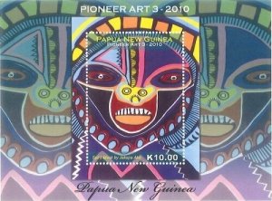 Papua New Guinea 2010 - Pioneer Art - Stamp souvenir sheet - Scott #1436 - MNH