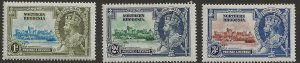 Northern Rhodesia 18-20 1935  3 values fine mint hinged