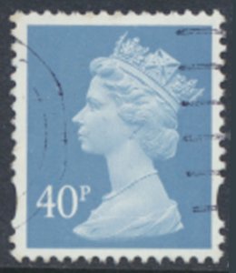 GB  Machin 40p SG Y1710 2 bands Used SC# MH266  see scans & details