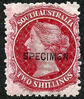 South Australia SG86s 2/- Crimson-carmine opt Specimen M/M Very Fresh