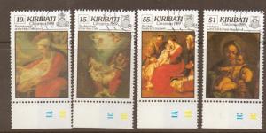 KIRIBATI SG318/21 1989 CHRISTMAS PAINTINGS F/USED