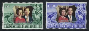 BIOT Ibises Rail Birds Royal Silver Wedding 2v 1972 MNH SG#45-46