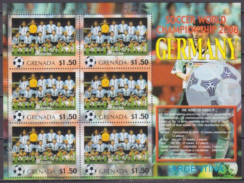 2006 Grenada 5714KL 2006 FIFA World Cup Germany( Argentina ) 9,00 €