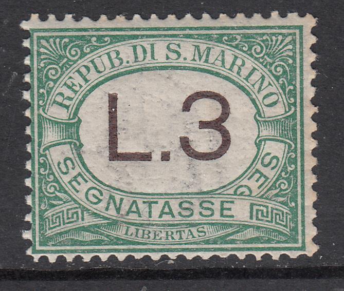 SAN MARINO - Segnatasse Sassone n.16 cv 720$ SUPER CENTERED  MNH**