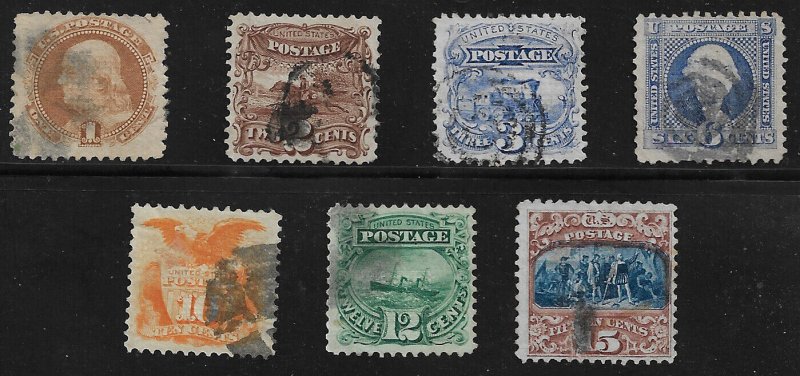 MALACK 112 - 117, 119 1c - 15c,  VF plus, handpicked..MORE.. k0364 