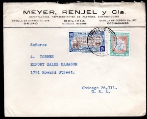BOLIVIA 1945 ORURU TO CHICAGO