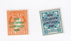 IRELAND # 118-119 VF-MNH MAP AND CROSS TYPES OF 1922-23