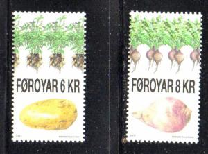 Faroe Islands Sc 544-5 2010  Vegetables stamp set mint NH