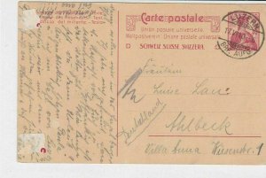 switzerland 1910 carte postale stamps card ref 20373