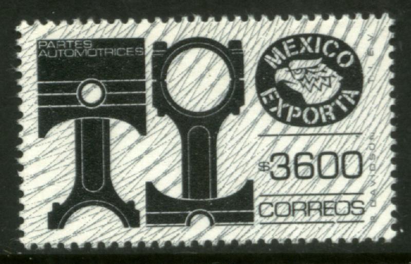 MEXICO Exporta 1765 $3600P Pistons w/Burel Fluor Paper 13 MINT, NH. VF.