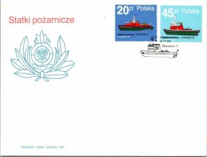 Poland 1988 FDC - Fire Ships - F12599