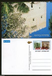 Cyprus Kolossi Castle Tourism Postage Paid AKYPO SPECIMEN Post Card # 8047