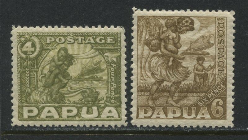 Papua 1932 4d and 6d mint o.g.