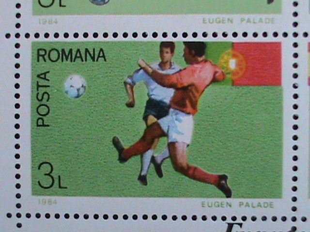 ​ROMANIA STAMP-1984-SC#3201A EUROPEAN SOCCER CUP CHAMPIONSHIP MNH S/S SHEET VF