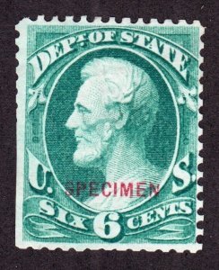 US O60S 6c State Department Official Specimen F-VF NGAI SCV $350 (001)