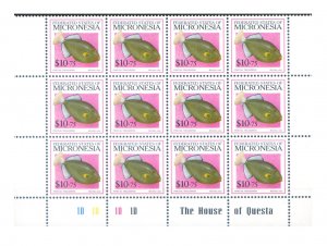 Micronesia. Definitive. Fauna. Fish 1998. High value, in block of 12.