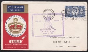 GB 1953 Qantas Coronation flight to cover Australia........................B3838