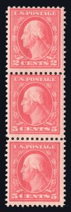 MOMEN: US STAMPS #505 DOUBLE ERROR IN STRIP OF 3 MINT OG NH LOT #79437*