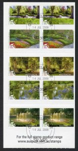 Australia SG3229b 2009 Australian Parks and Garden Self-adhesive Booklet Pane U