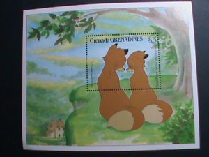 GRENADA STAMP- DISNEY CARTOON MOVIE- THE FOX AND THE HOUND-MNH S/S SHEET VF