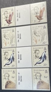 BRITISH ANTARCTIC TERR. # 125-128--MINT/NH--COMPLETE SET OF GUTTER PAIRS--1985