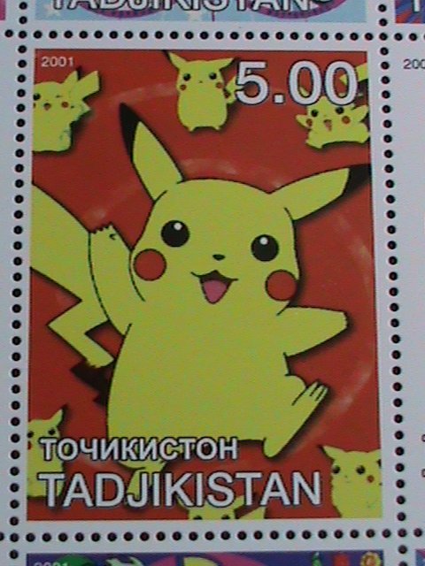 TAJIKISTAN STAMP- POKEMON- GOTTA CATCH  THEM ALL  STAMP MNH FULL SHEET  VF