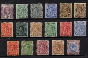 St. Vincent KEVII-KGV 1902-1939 mint collection to 2/- WS36648