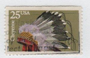 USA 1990 - Scott 2502 used - Indian Headdresses, Cheyenne