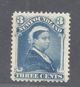 CANADA NEWFOUNDLAND # 49 VF MINT NH 3c BLUE QUEEN VICTORIA BS26172