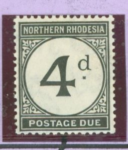 Northern Rhodesia #J4 Unused Single