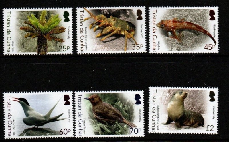 TRISTAN DA CUNHA SG1180/5 2016 BIODIVERSITY 1st  SERIES  MNH
