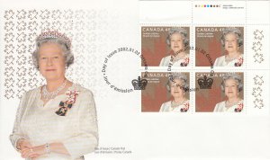 Canada 2002 FDC Scott #1932 48c Queen Elizabeth II Golden Jubilee UR