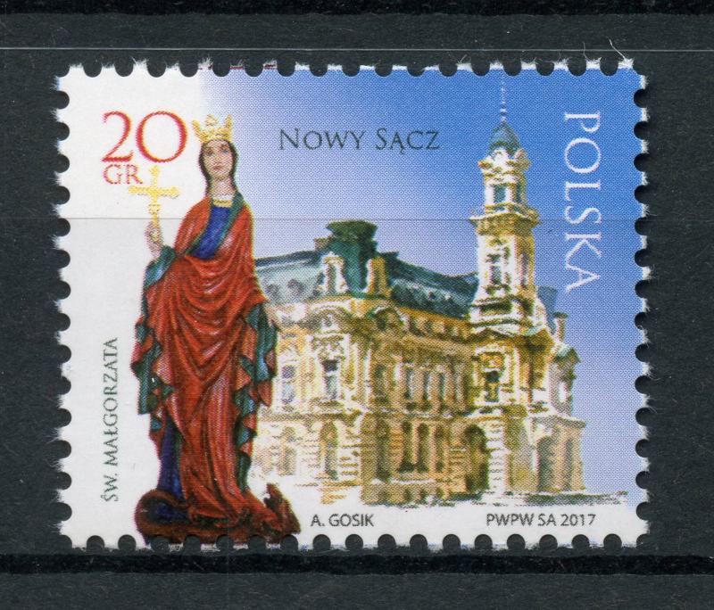 Poland 2017 MNH Nowy Sacz City 1v Set Architecture Tourism Religion Stamps 