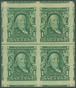 US SCOTT #314 Line Block, Mint-SUP, 1 VLH, 3NH, PSE Graded 100J Cert, garyposner