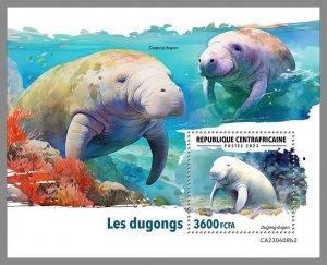 CENTRALAFRICA 2023 MNH Dugongs S/S II #608b2