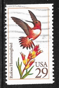 USA 2645: 29c Rufous Hummingbird (Selasphorus rufus), used, VF