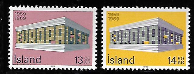 ICELAND 406-407 MNH C/SET EUROPA ISSUE 1969