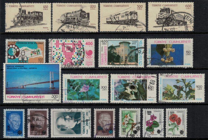 Turkey #2406-9,12-3,6,26,8-31,3-4,7,9,65,79-80  CV $14.80