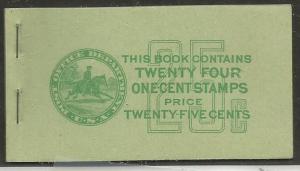 U.S. Scott #804b 1-Cent Washington - Mint NH Booklet - BK90