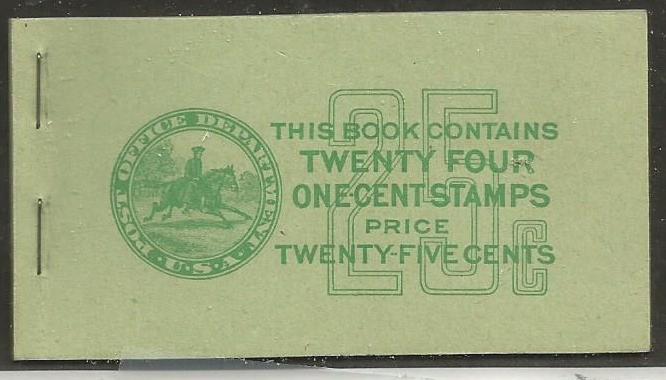 U.S. Scott #804b 1-Cent Washington - Mint NH Booklet - BK90