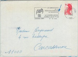 75611 - FRANCE - POSTAL HISTORY -  POSTMARK on cover -  BATS   Speleology 1983