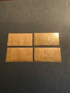 Tanzania Scott #295a-8a never hinged gold foil